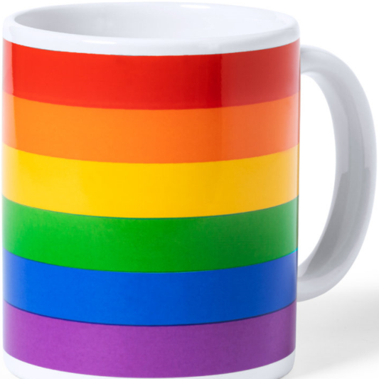 Pride Lgbt Flag Cup In Individual Box Kraft /En/Pt/En/Fr/It/