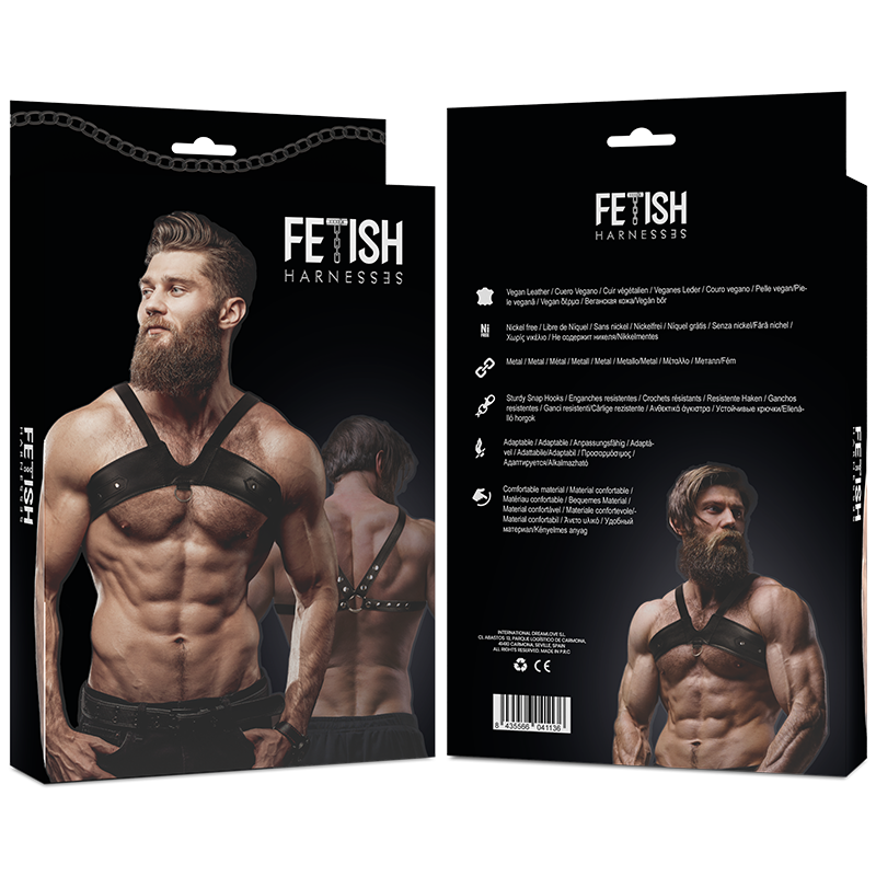 Fetish Submissive Attitude Mens Brigade Eco-Leather Chest Harness