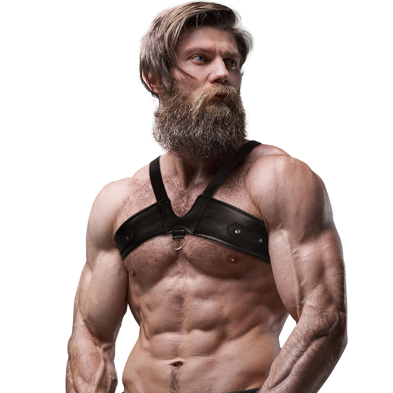 Fetish Submissive Attitude Mens Brigade Eco-Leather Chest Harness