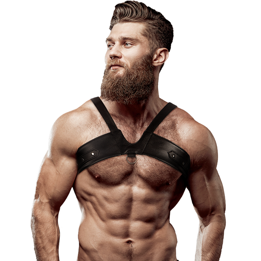 Fetish Submissive Attitude Mens Brigade Eco-Leather Chest Harness