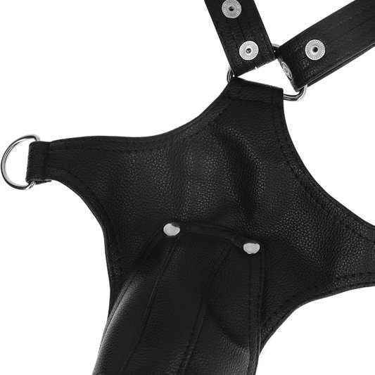 Fetish Submissive Attitude Mens V-Shaped Eco-Leather Harness