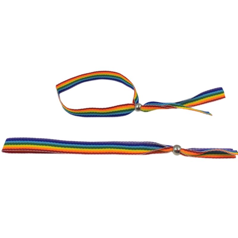 Pride Lgbt Flag Silver Ball Bracelet