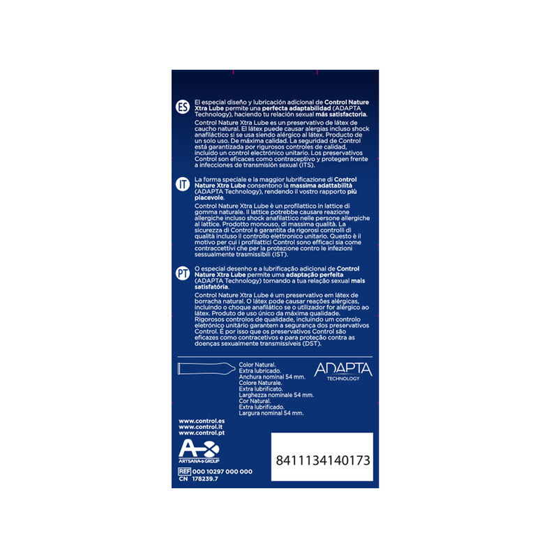 Control Condoms Control - Adapta Nature Extralube Condoms 12 Units