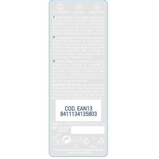 Control Lubes Control - 2 En 1 Massage & Pleasure Exotic 200 Ml