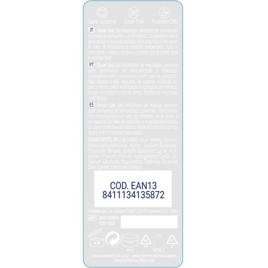 Control Lubes Control - 2 En 1 Massage & Pleasure Mediterranean Sea 200 Ml