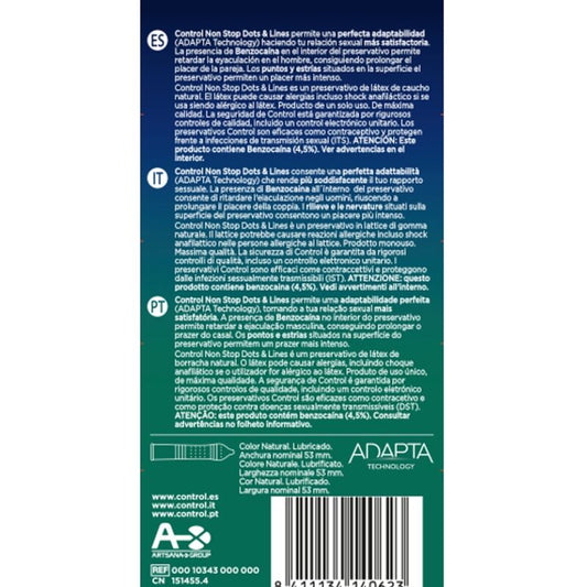 Control Condoms Control - Nonstop Dots And Lines Condoms 12 Units