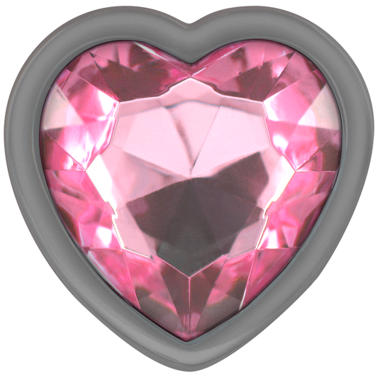 Intense Anal Toys Intense - Aluminum Metal Anal Plug Pink Heart Size M