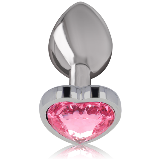 Intense Anal Toys Intense - Aluminum Metal Anal Plug Pink Heart Size L