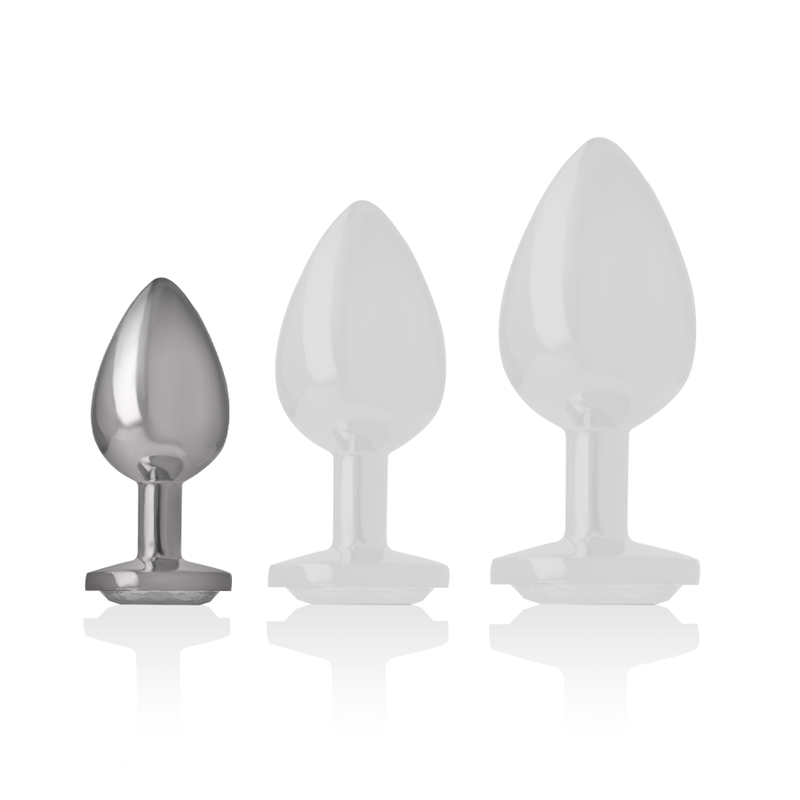Intense Anal Toys Intense - White Heart Aluminum Metal Anal Plug Size S