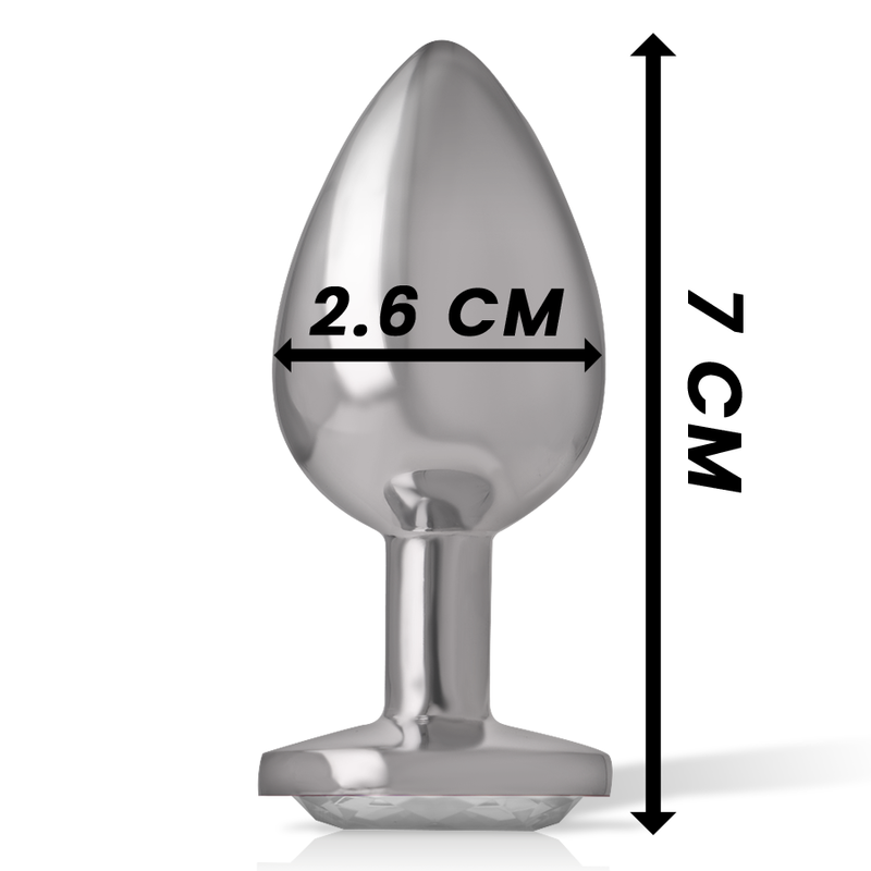 Intense Anal Toys Intense - White Heart Aluminum Metal Anal Plug Size S