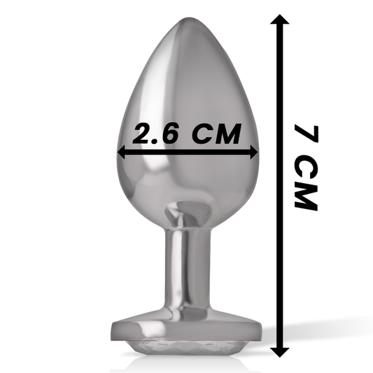 Intense Anal Toys Intense - White Heart Aluminum Metal Anal Plug Size S
