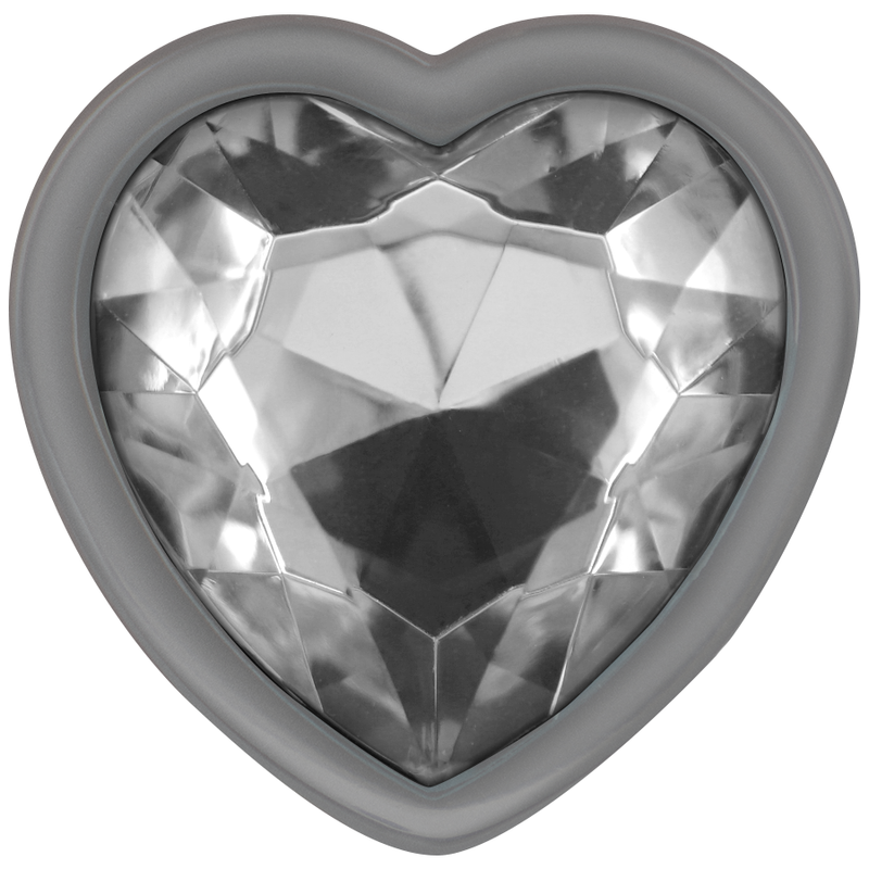 Intense Anal Toys Intense - Anal Plug Metal Aluminum White Heart Size L