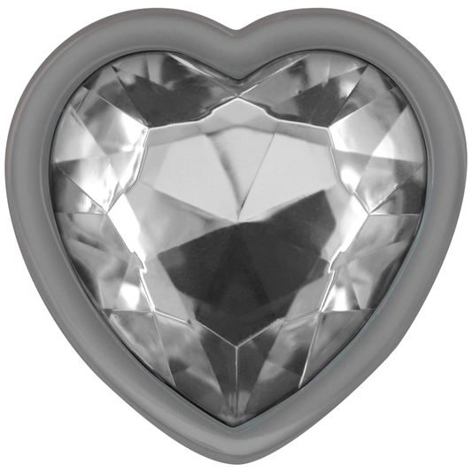Intense Anal Toys Intense - Anal Plug Metal Aluminum White Heart Size L