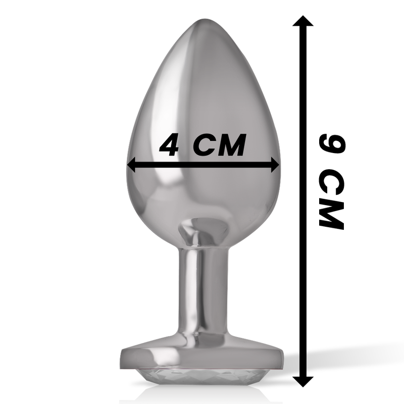 Intense Anal Toys Intense - Anal Plug Metal Aluminum White Heart Size L