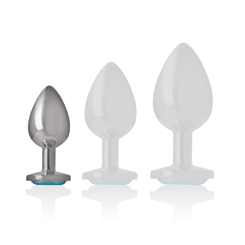 Intense Anal Toys Intense - Aluminum Metal Anal Plug Blue Heart Size S