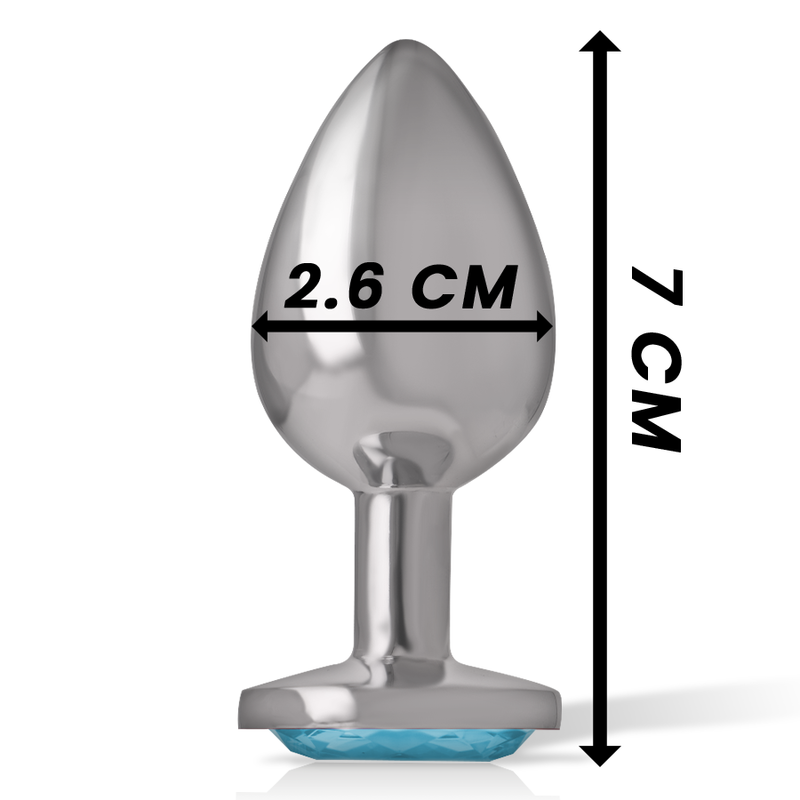 Intense Anal Toys Intense - Aluminum Metal Anal Plug Blue Heart Size S