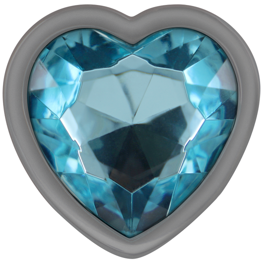 Intense Anal Toys Intense - Aluminum Metal Anal Plug Blue Heart Size S