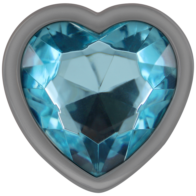 Intense Anal Toys Intense - Aluminum Metal Anal Plug Blue Heart Size M