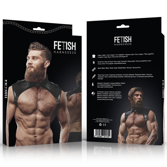 Fetish Submissive Attitude Mens Brigade Adjustable Eco-Leather Neck Harness