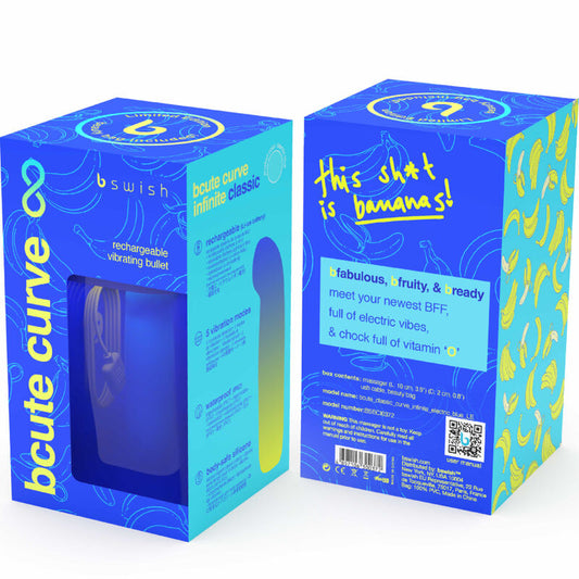 B Swish Bcute Curve Infinite Classic Limited Edition Blue Silicone Rechargeable Vibrator
