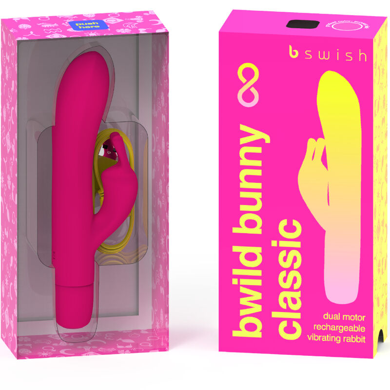 B Swish Bwild Bunny Infinite Classic Rechargeable Vibrator Pink Silicone