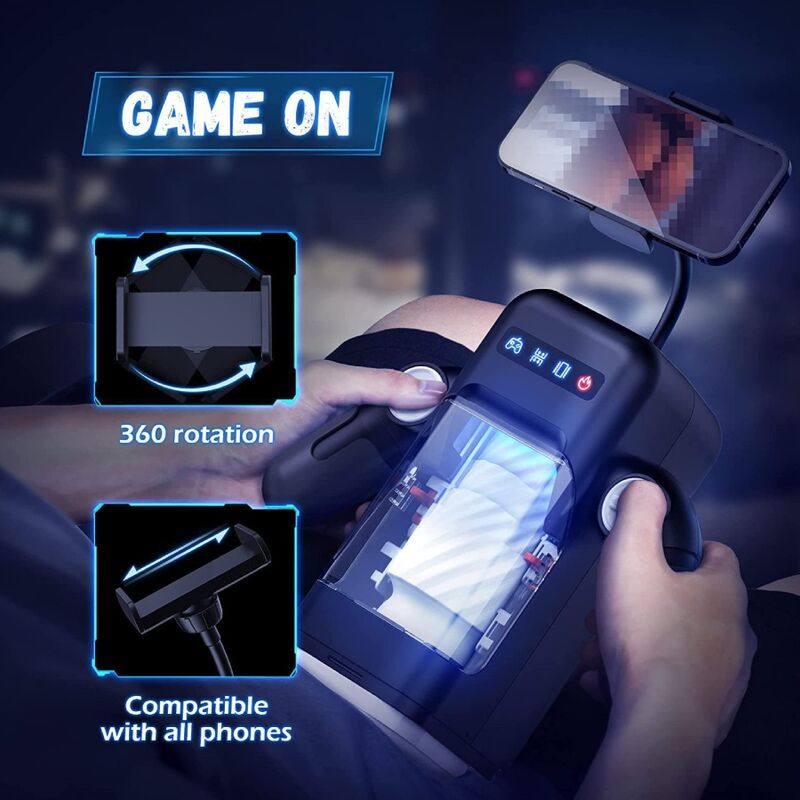 Baile For Him Game Cup - Thrusting Vibration Masturbator With Heating Function And Mobile Support - Black