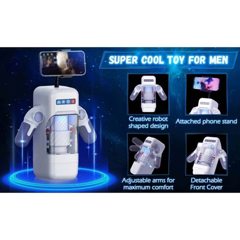 Baile For Him Game Cup - Thrusting Vibration Masturbator With Heating Function And Mobile Support - Black