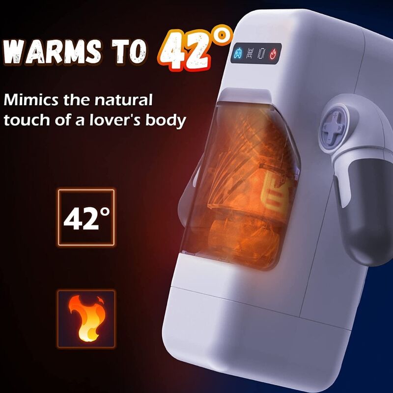 Baile For Him Game Cup - Thrusting Vibration Masturbator With Heating Function And Mobile Support - Black
