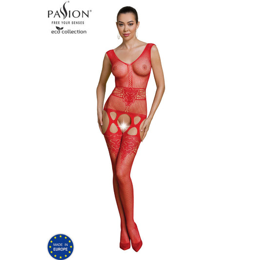 Passion Woman Bodystockings Passion - Eco Collection Bodystocking Eco Bs014 Red