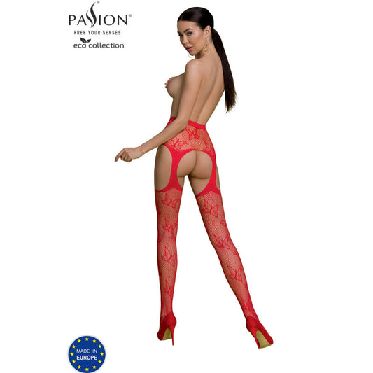 Passion Woman Garter & Stock Passion - Eco Collection Bodystocking Eco S001 Red