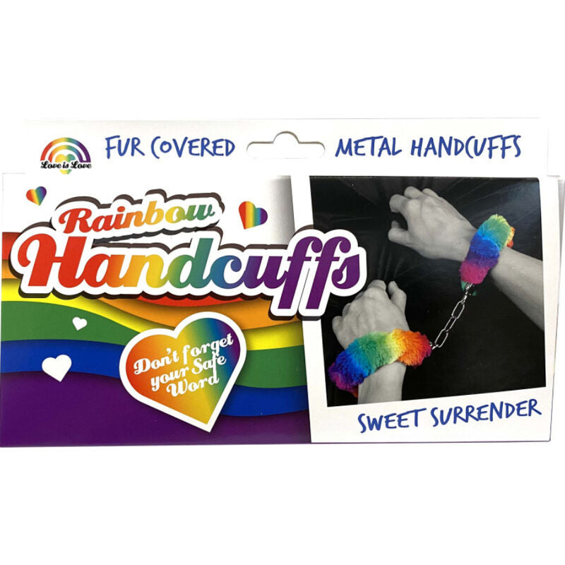 Spencer & Fletwood Spencer & Fleetwood - Rainbow Lined Metal Handcuffs