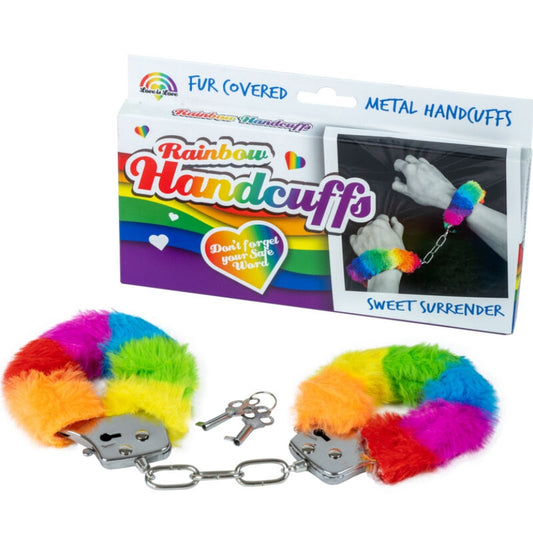 Spencer & Fletwood Spencer & Fleetwood - Rainbow Lined Metal Handcuffs