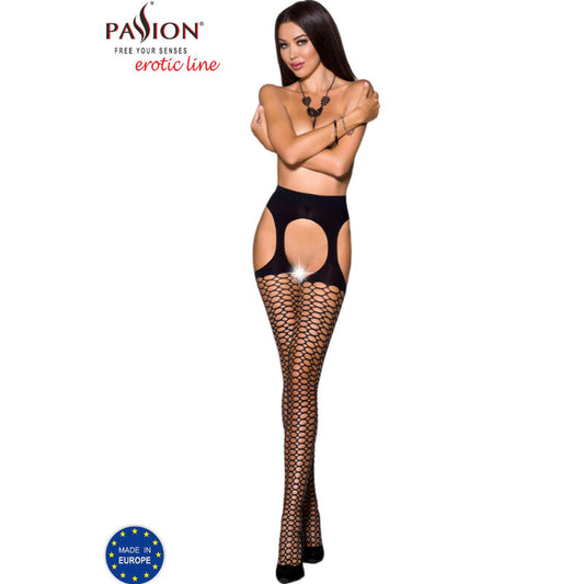 Passion Woman Garter & Stock Passion - Tiopen 004 Black Tights 1/2 40 Den