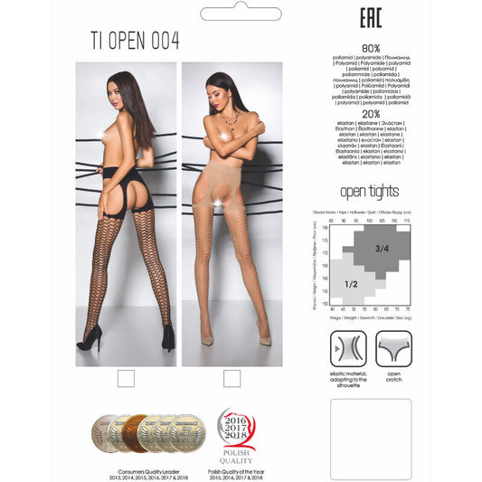 Passion Woman Garter & Stock Passion - Tiopen 004 Black Tights 1/2 40 Den