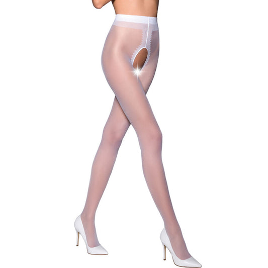Passion Woman Garter & Stock Passion - Tiopen 007 Medias Blanco 3/4 20 Den