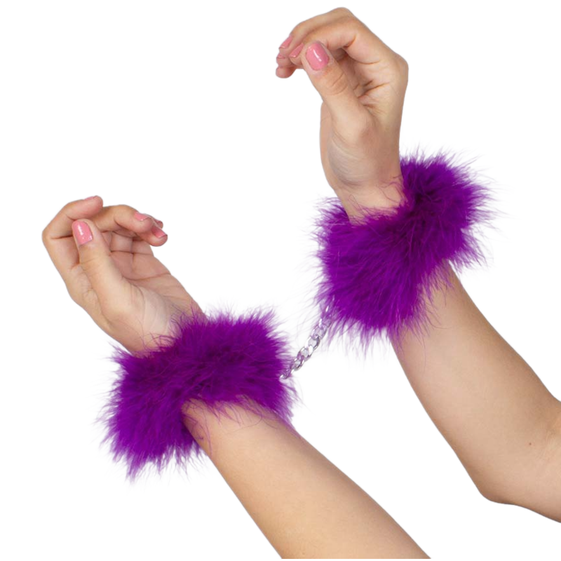 Secretplay 100% Fetish Secretplay - Purple Marabou Handcuffs