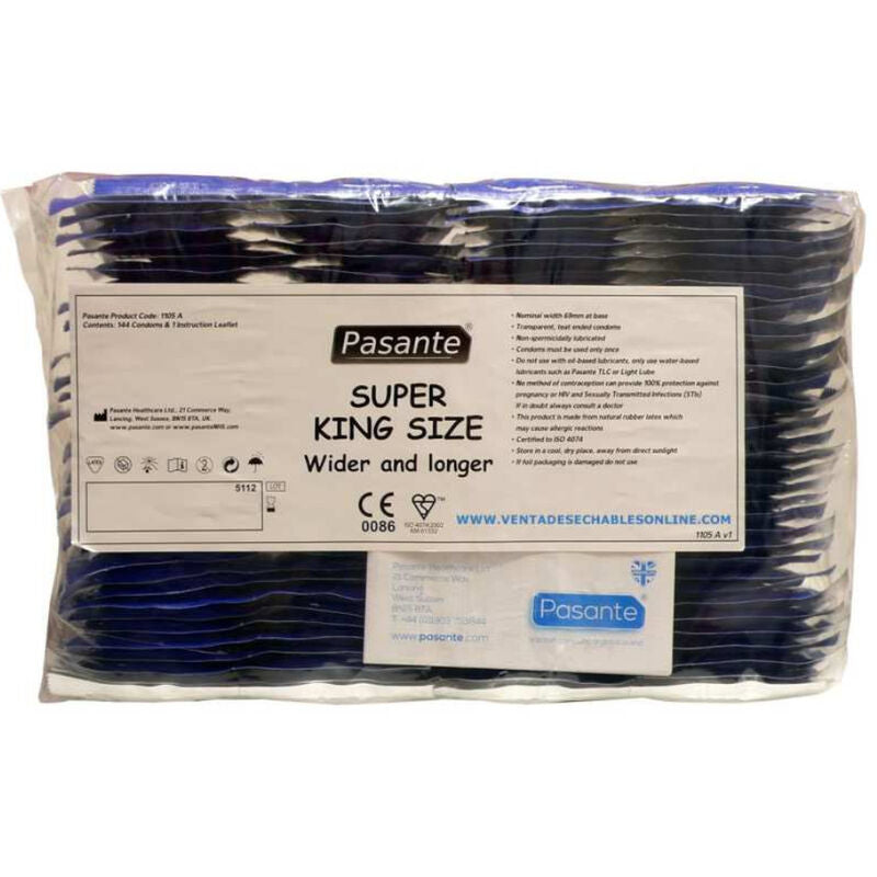 Pasante Condoms Size Super King Bag 144 Units