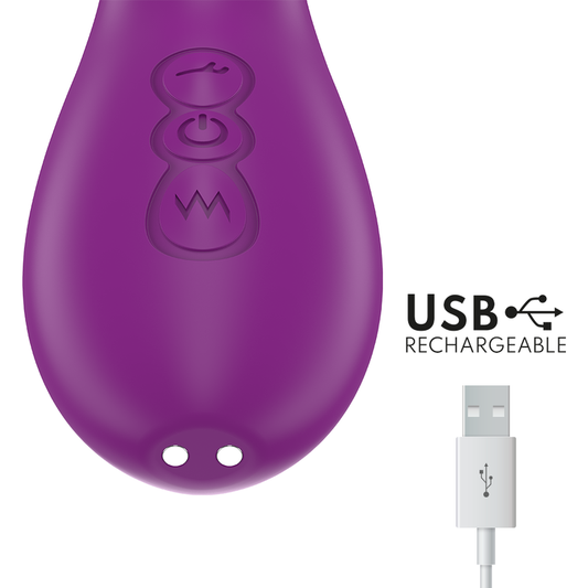 Intense Fun Intense - Apolo Rechargeable Multifunction Vibrator 7 Vibrations With Swinging Motion Purple
