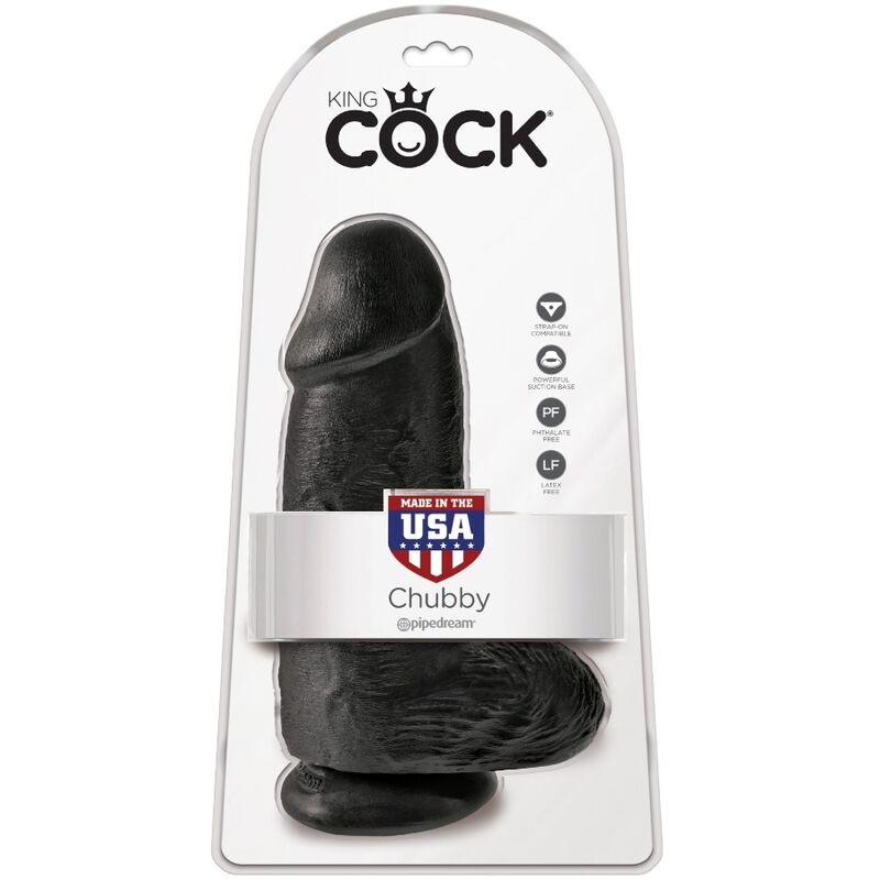 King Cock Chubby Realistic Penis 23 Cm Black