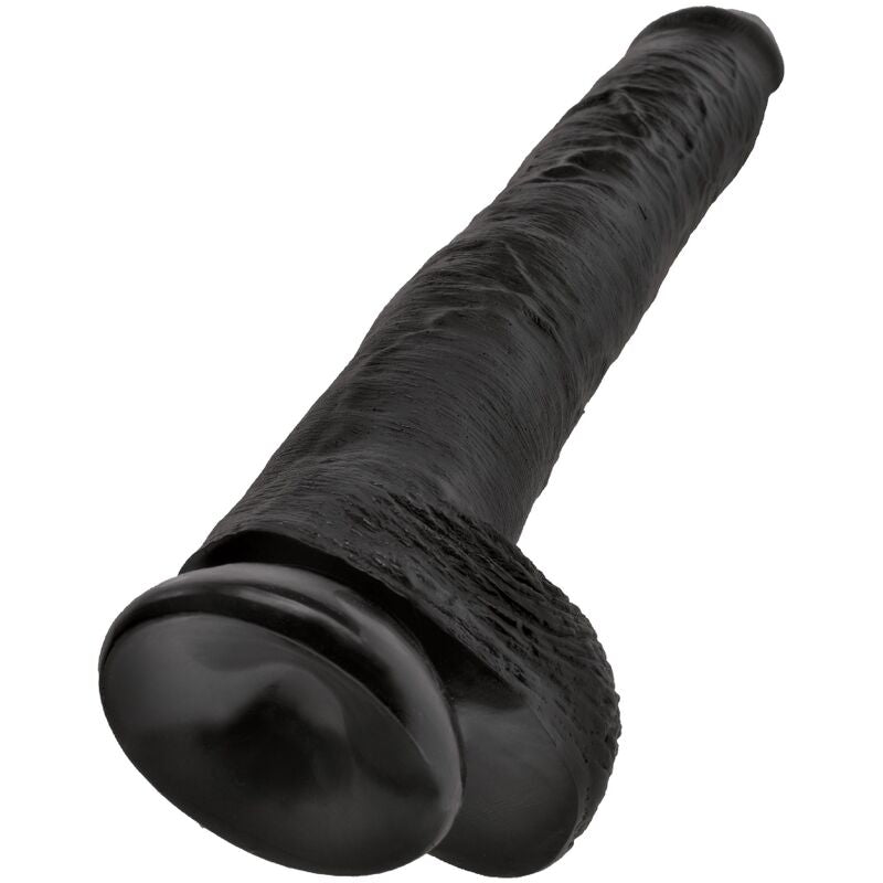 King Cock Realistic Penis With Balls 30.5 Cm Black