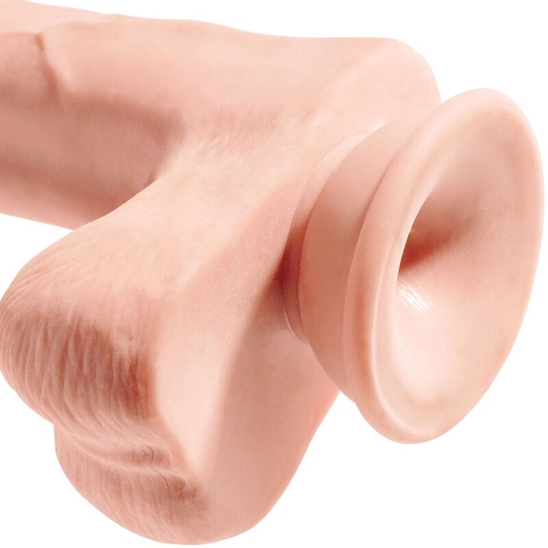King Cock Realistic Penis With Balls 3D 24.8 Cm Light