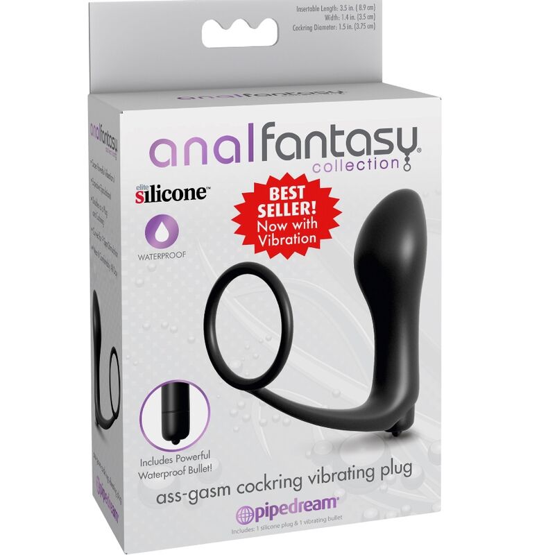 Anal Fantasy Elite Collection Ass-Gasm Cockring Vibrator Plug