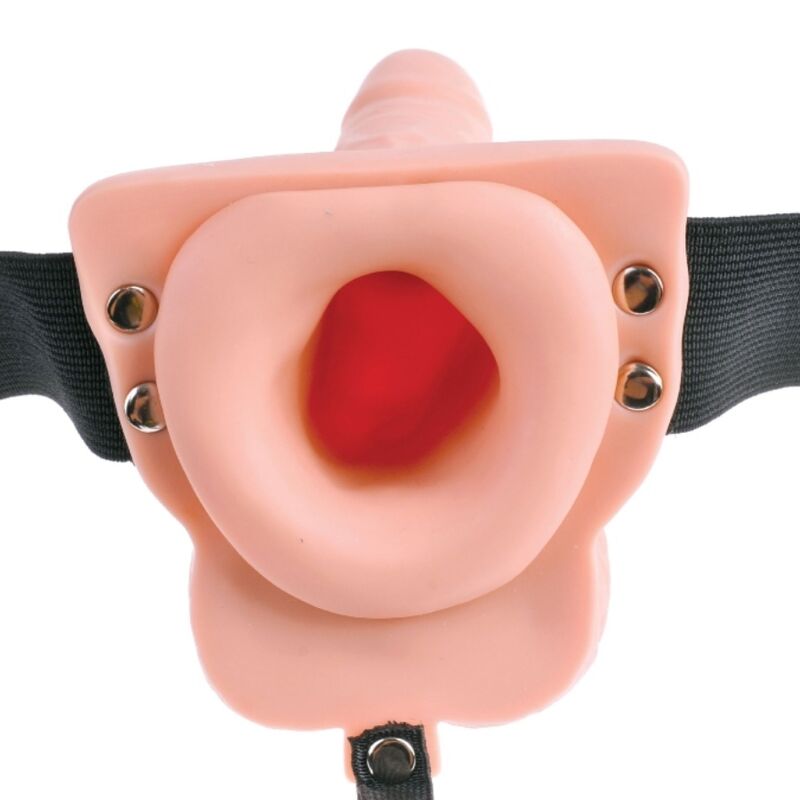 Fetish Fantasy Series Adjustable Harness Remote Control Realistic Penis With Rechargeable Testicles And Vibrator 15 Cm