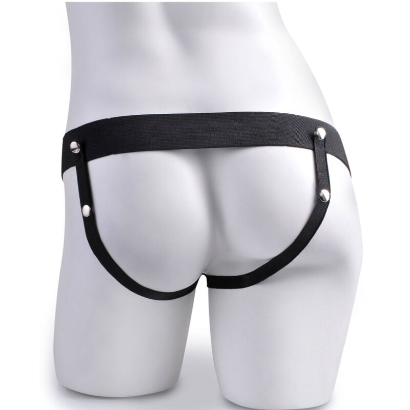 Fetish Fantasy Series Adjustable Harness Remote Control Realistic Penis With Rechargeable Testicles And Vibrator 15 Cm