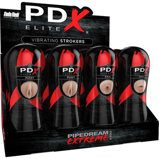 Pdx Elite Stroker Set 12 Units: 6X Vagina, 3X Ano, 3X Mouth