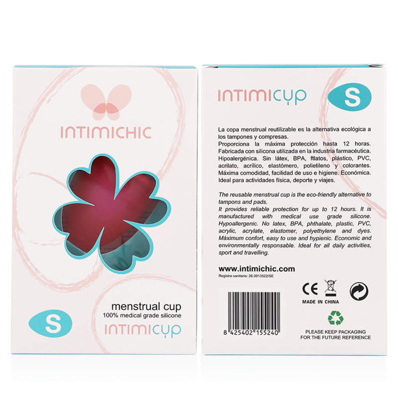 Intimichic Menstrual Cup Medical Grade Silicone - Size S