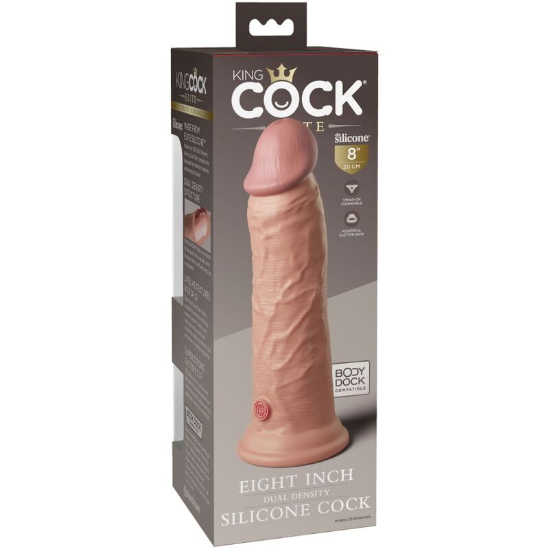 King Cock Elite Realistic Silicone Dildo 20.3 Cm