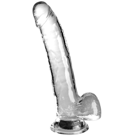 King Cock Clear Dildo With Testicles 20.3 Cm Transparent