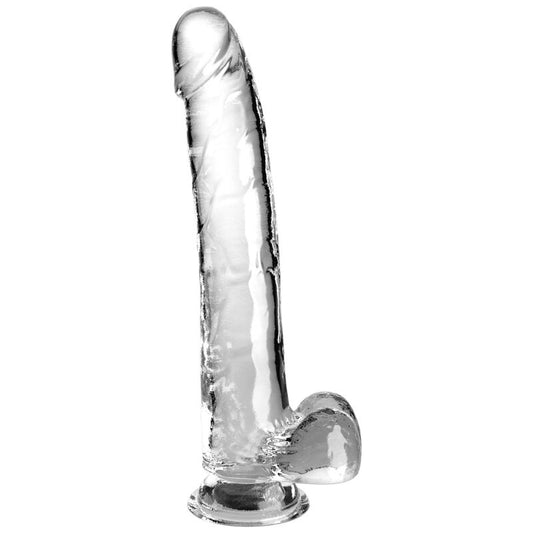 King Cock Clear Dildo With Testicles 24.8 Cm Transparent