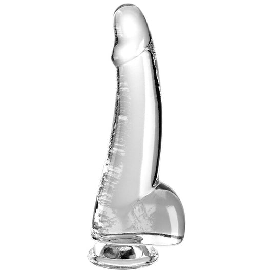 King Cock Clear Dildo With Testicles 15.2 Cm Transparent